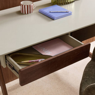 Bureau décor bois 2 tiroirs TOMMY