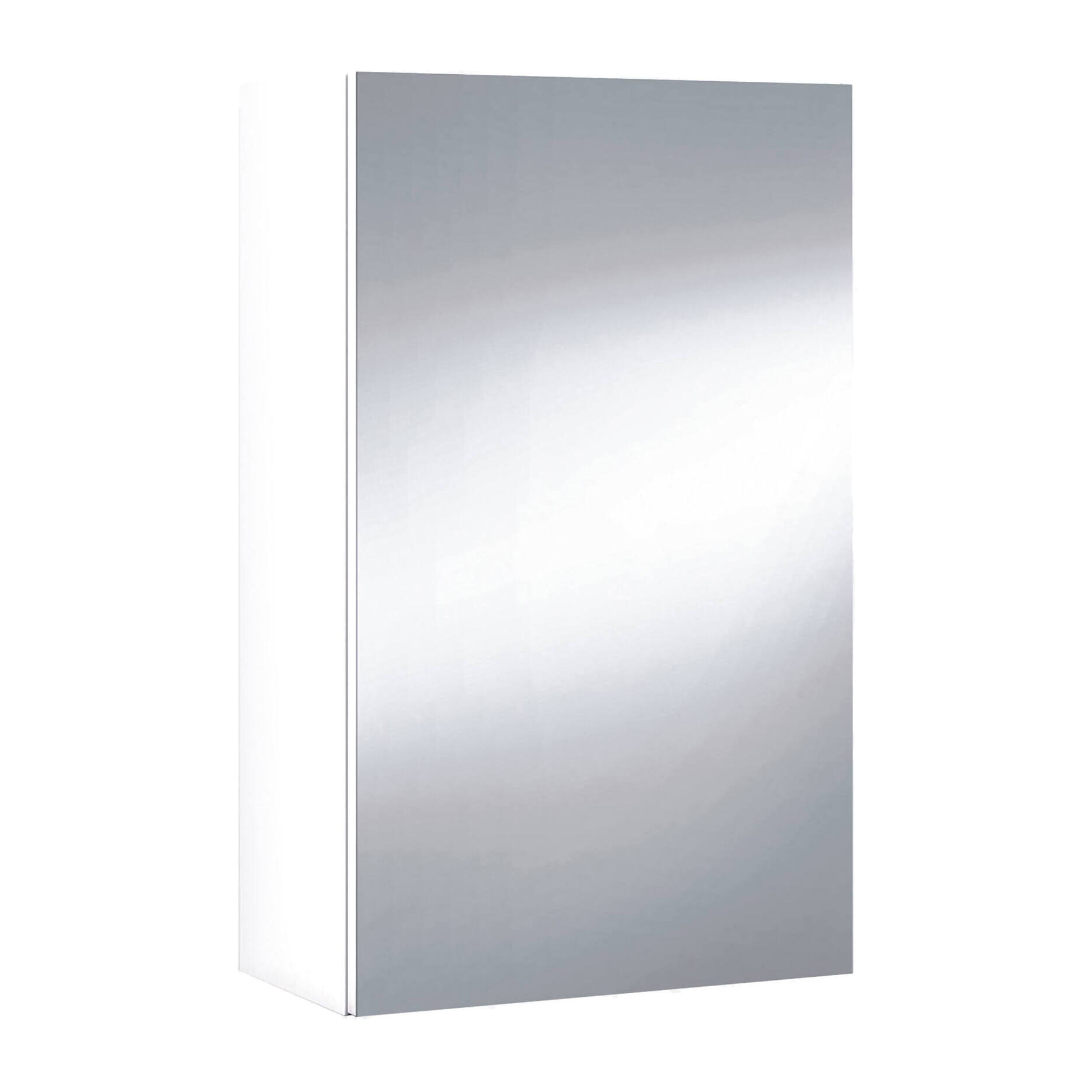 Mobile pensile Andaluso, Mobile per bagno, Armadietto sospeso, Bianco lucido, 40x21h65, 1 anta