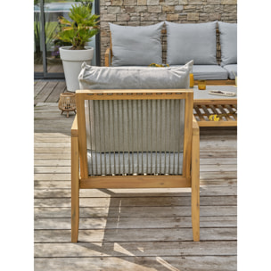 FUNA - Salon bas de jardin 5 places - Acacia