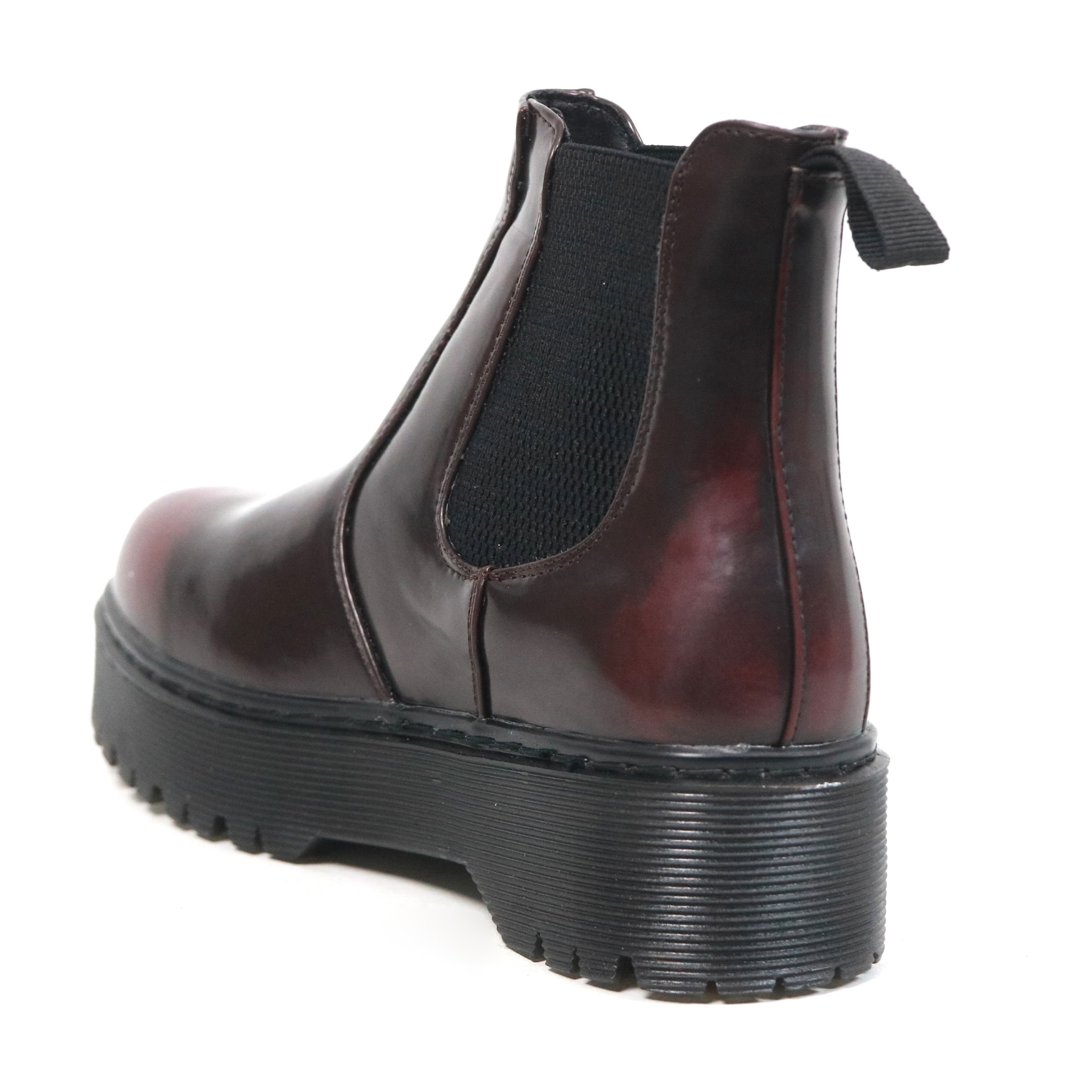 STIVALETTO ELASTICI FLATFORM CHOCOLA' BORDEAUX