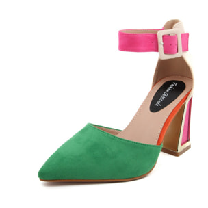 Décolleté Donna colore Verde-Altezza tacco:9cm