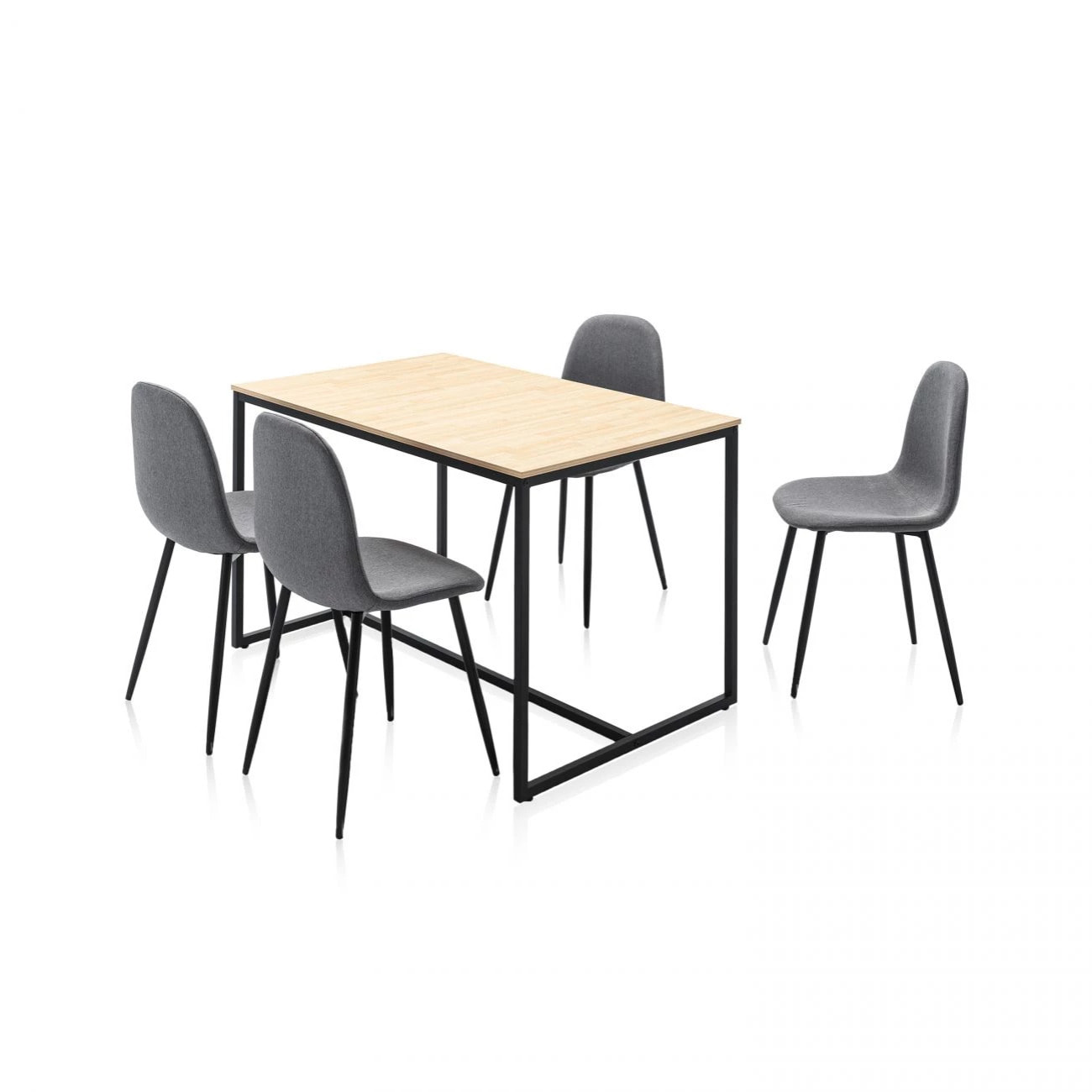 Pack 4 sillas de comedor Hall Gris