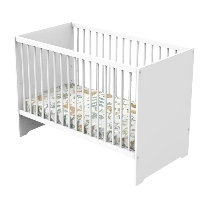 Lit bébé 120 x 60 en bois blanc