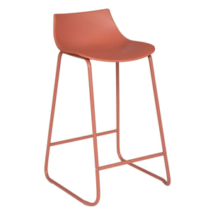 Tabouret de bar "Otac" métal rose terracotta