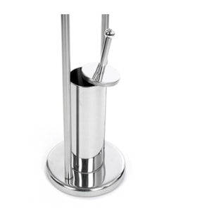 Portarrollos y Escobilla todo en uno, en Acero inoxidable