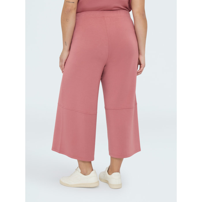 Fiorella Rubino - Pantaloni cropped in scuba - Rosa