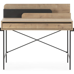 Bureau 1 tiroir effet chêne - ROSALY