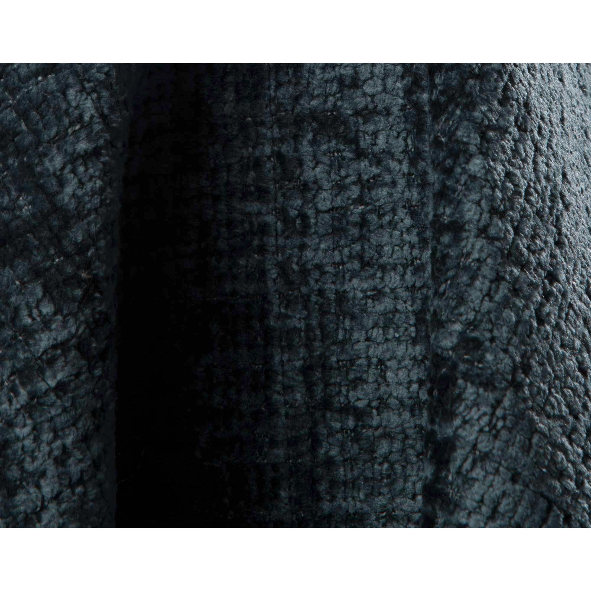 Miro - Canapé d'angle gauche 4 places convertible avec coffre en velours texturé - Bleu