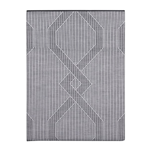 Drap plat imprimé en jacquard de coton bio, RIVOLI, Bleu