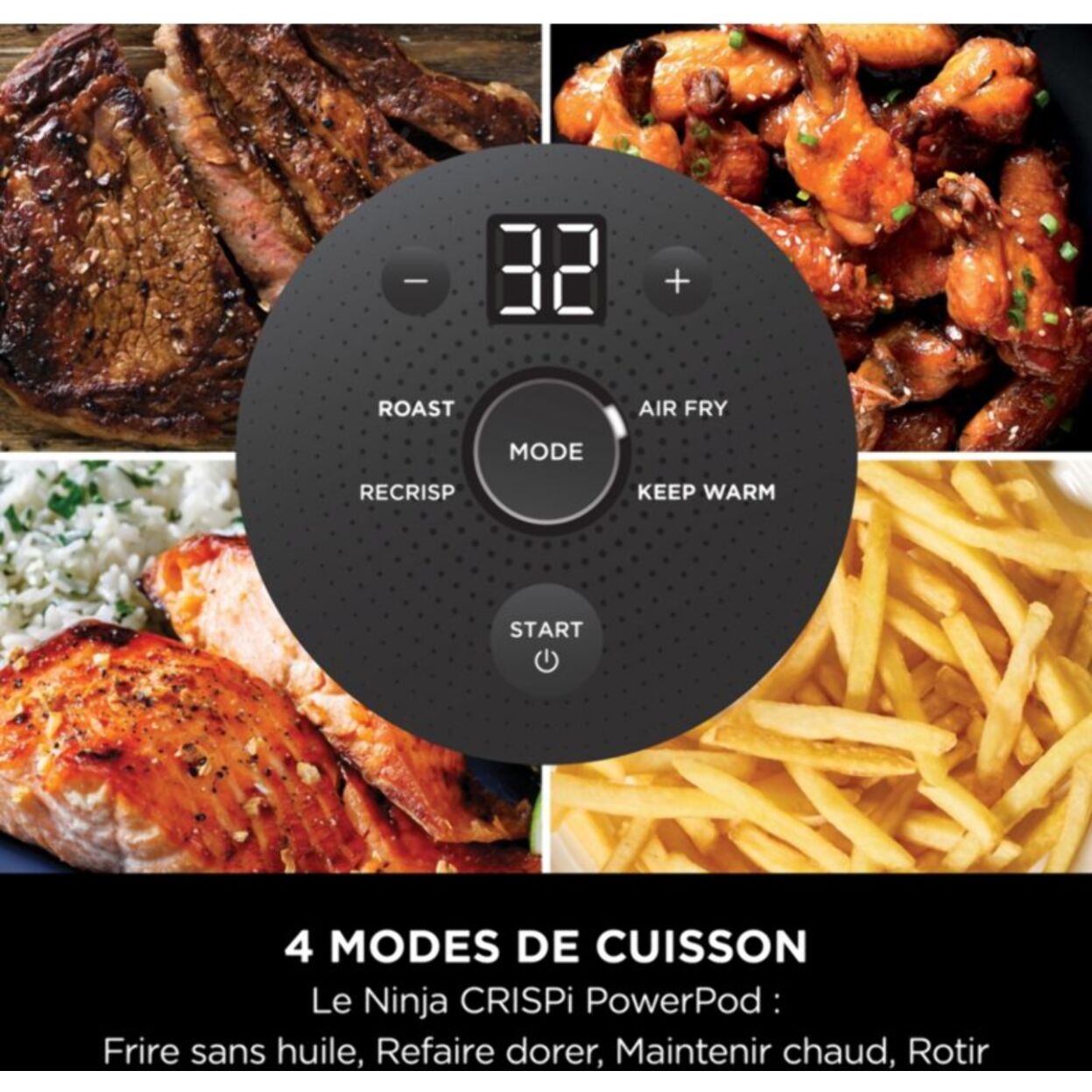 Friteuse sans huile NINJA CRISPi 4-in-1 Gris Cyber Space FN101EUGY