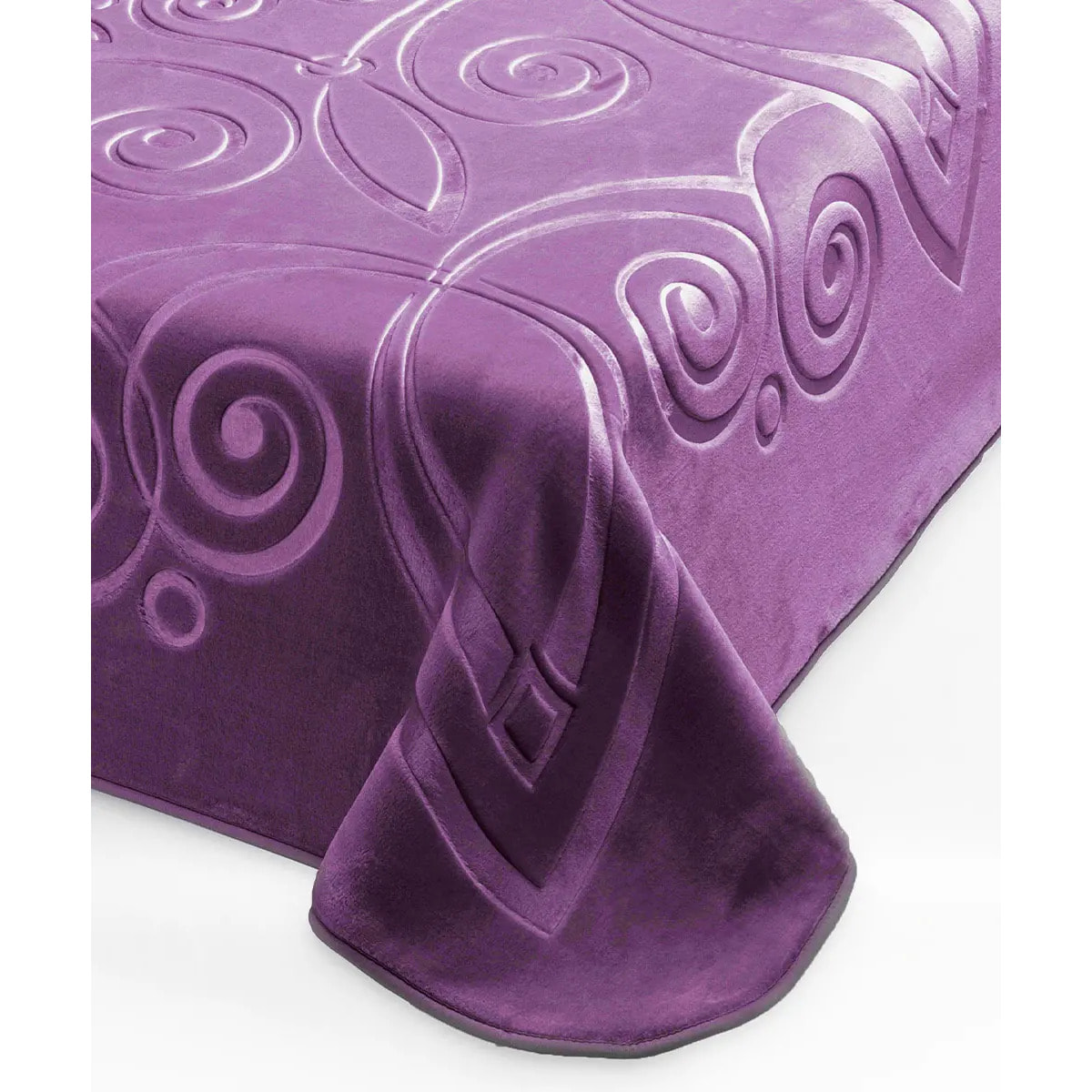 Coperta Plaid Viola Malva in tinta unita con morbido pile di poliestere