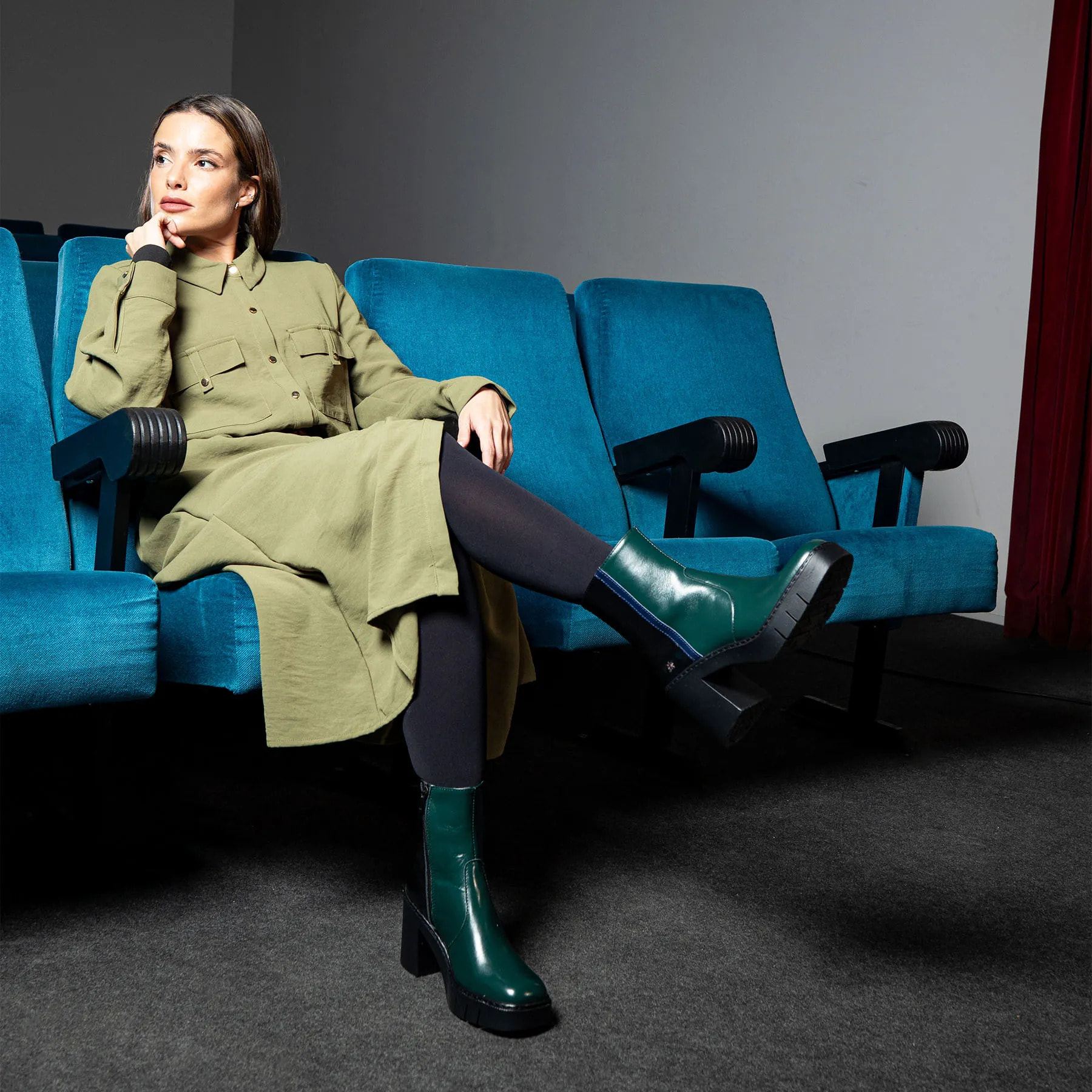 Botines con tacón 1974 NAPPA BRONZE-YELLOW/BERNA color Bronze-yellow