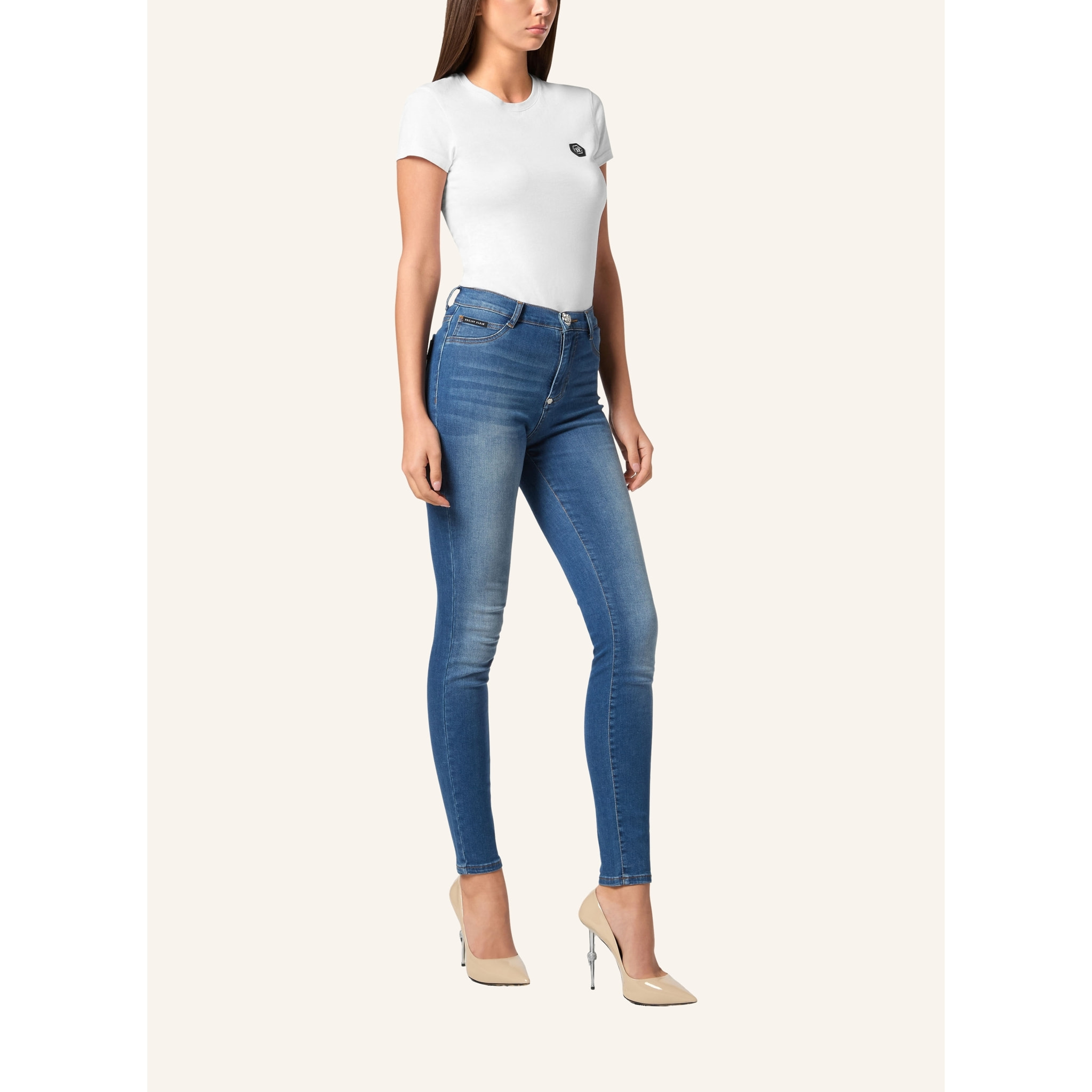 PHILIPP PLEIN Jegging de cintura alta