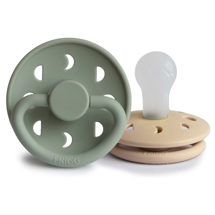 Frigg Pack 2 Chupetes Block Silicona Moon Phase