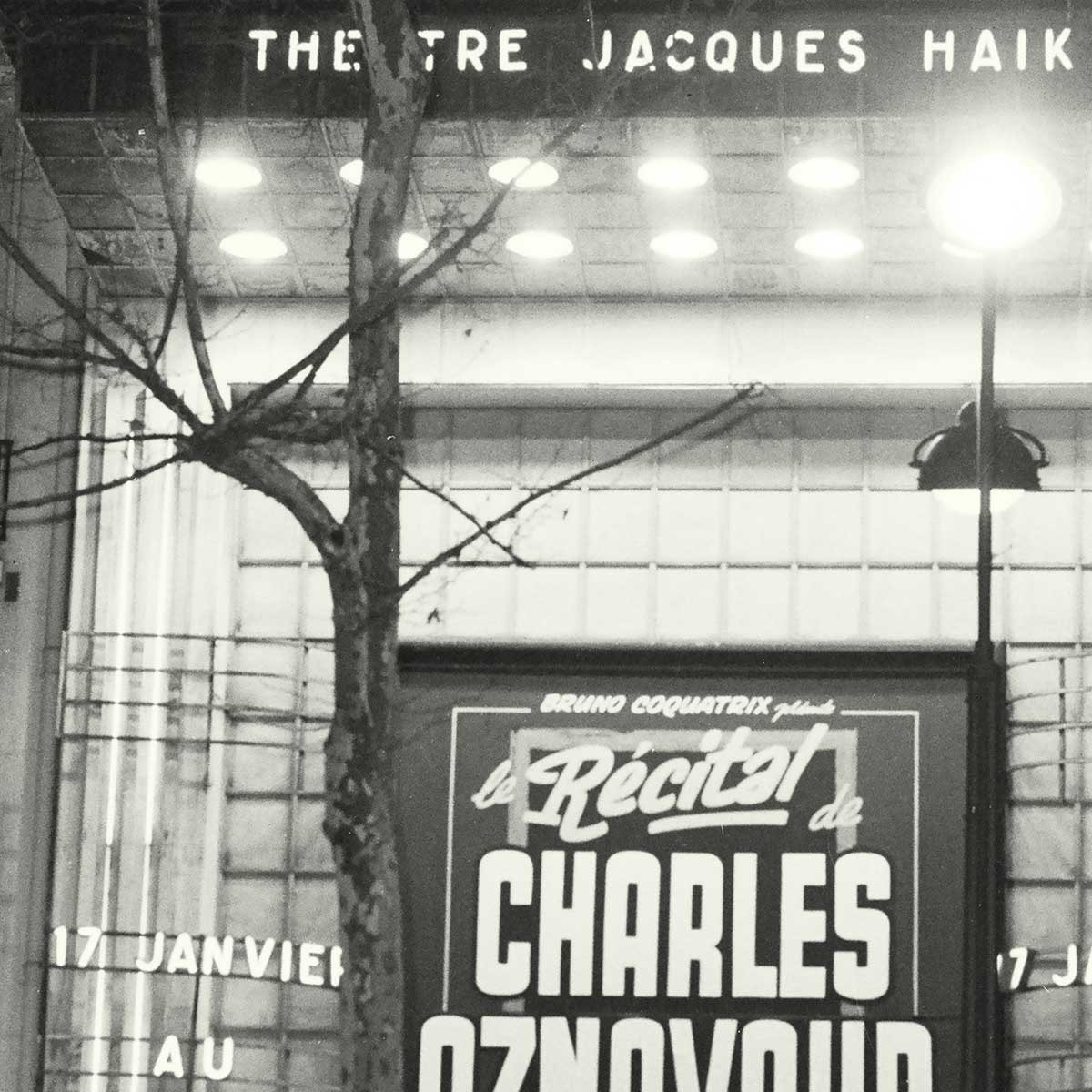 Affiche de Paris noir et blanc, L'Olympia Affiche sous cadre noir