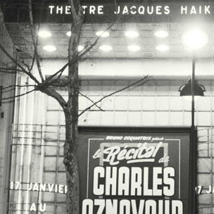 Affiche de Paris noir et blanc, L'Olympia Affiche sous cadre noir