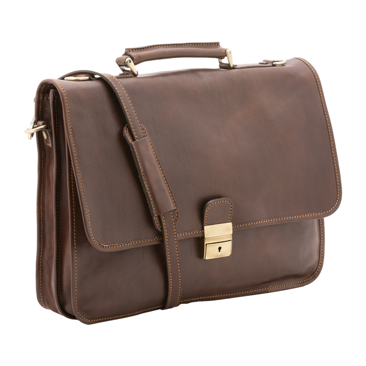 Borsa a mano  unisex In Vera pelle Made in Italy 40x30x6 cm