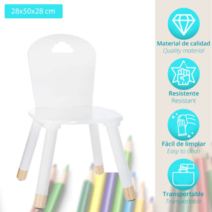 Silla para niños blanca