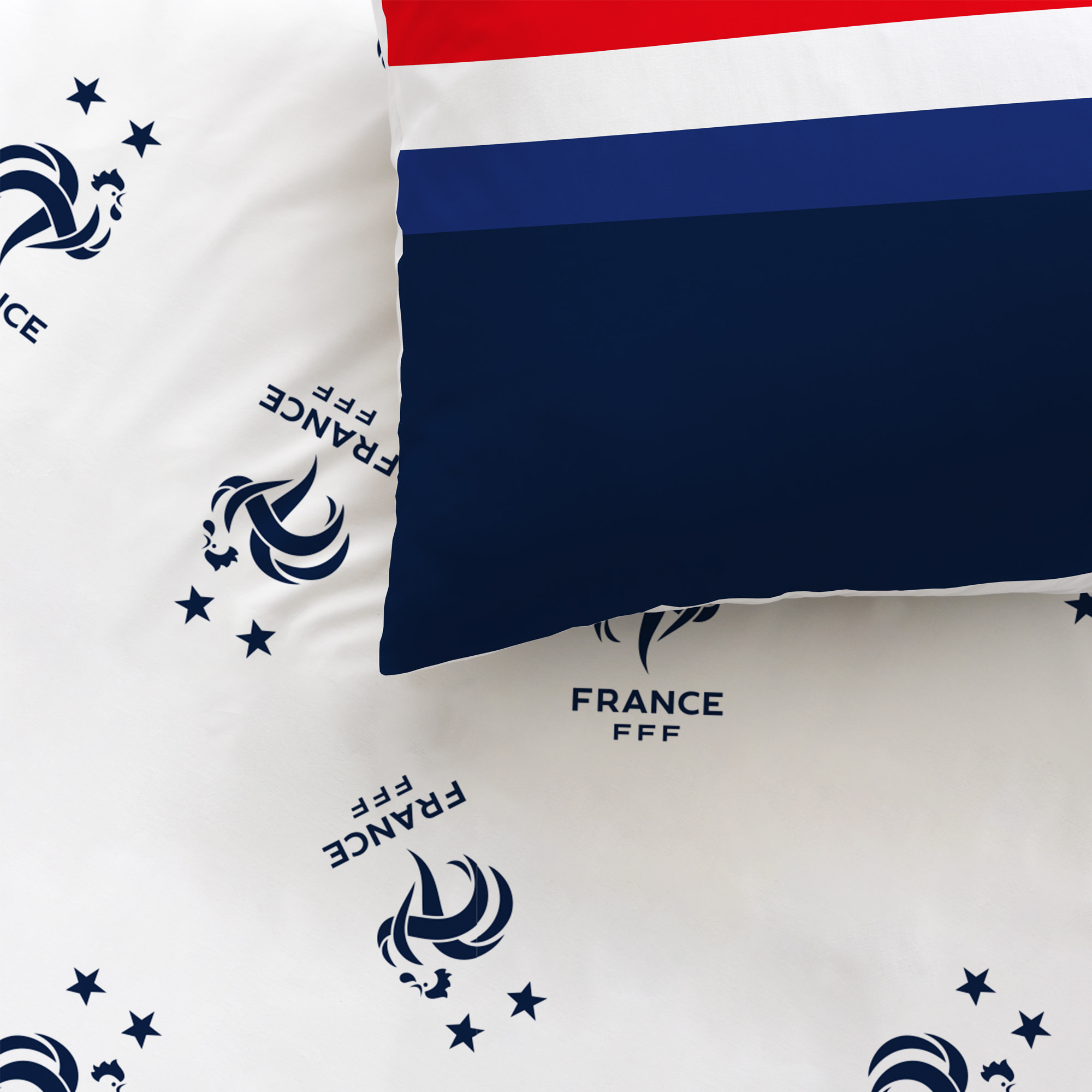 Parure de lit imprimée 100% Coton, FFF RAYURES