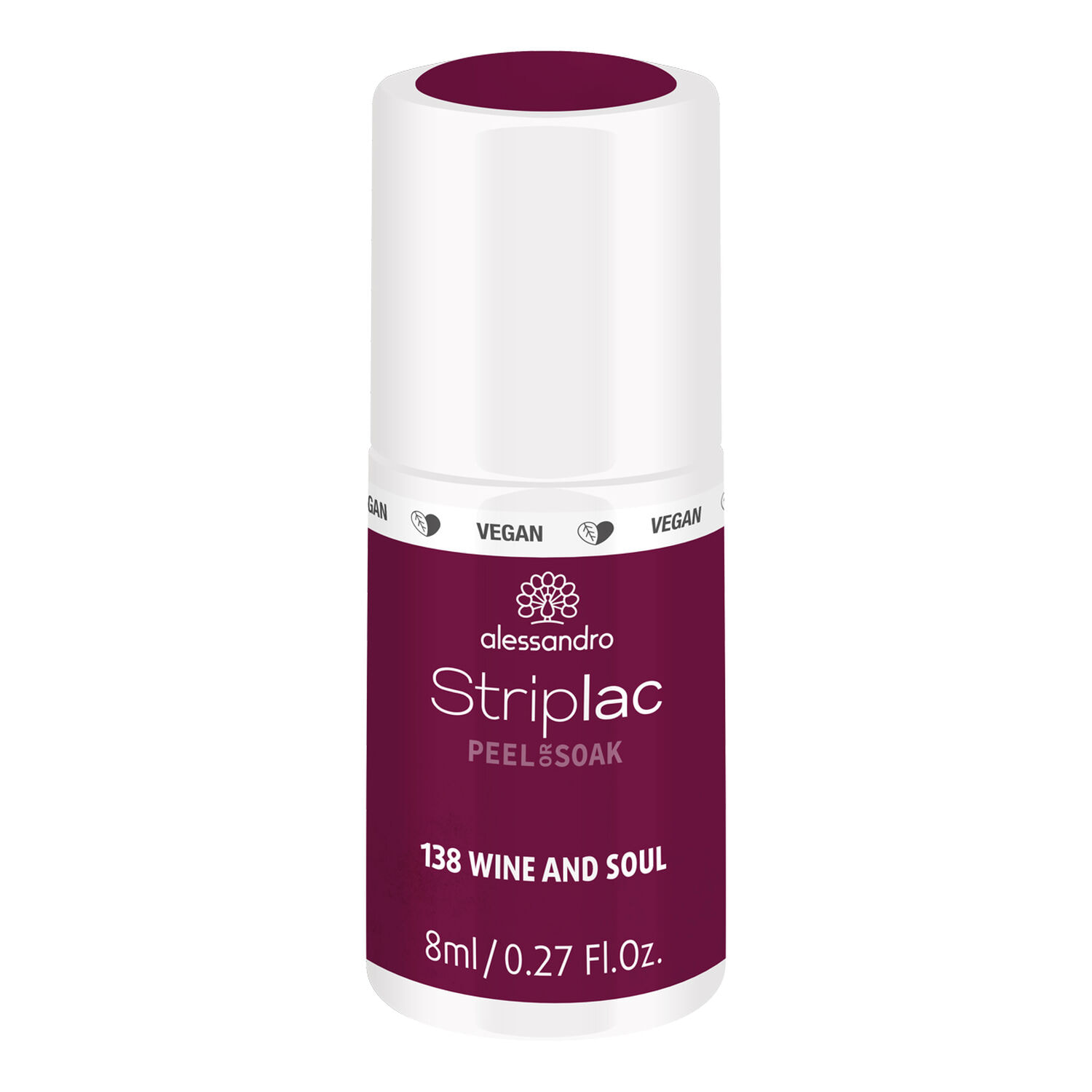 Striplac Peel or Soak - Vernis Semi-permanent - 138 Wine And Soul 8 ml