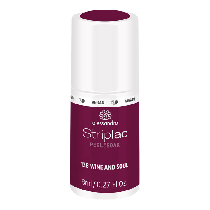 Striplac Peel or Soak - Vernis Semi-permanent - 138 Wine And Soul 8 ml