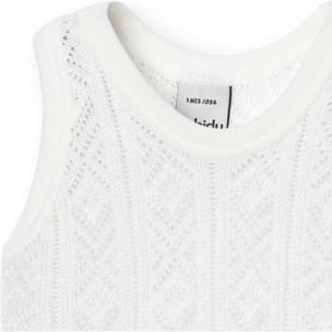 Body bebé tirantes finos perlé algodón