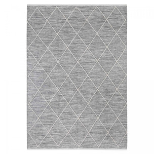 Tapis salon et chambre tissé en coton motif scandinave JABI