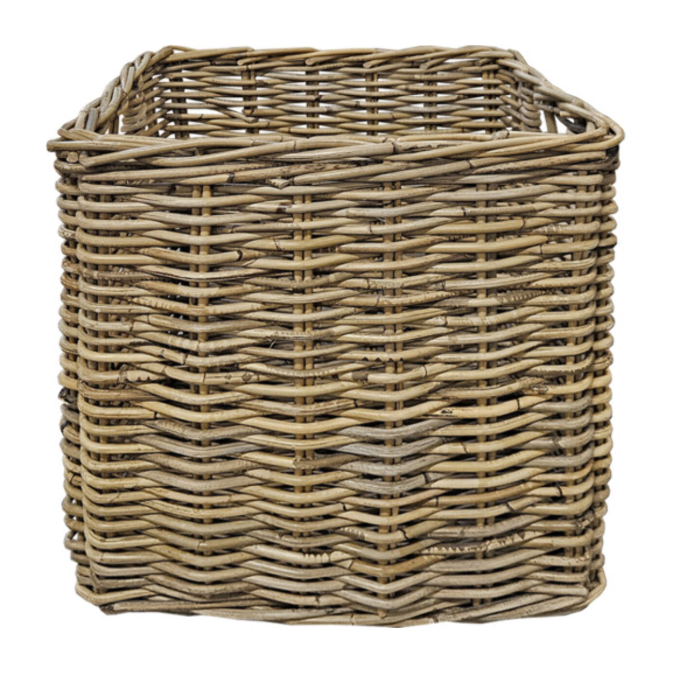 Grand panier H. 42 cm en kubu naturel tressé - EDWIN