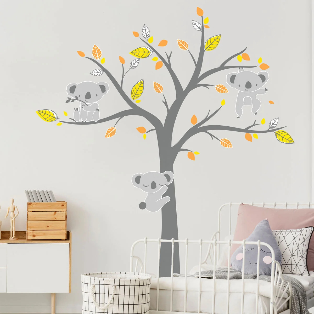 Sticker mural - Ambiance Sticker - KOALAS SUR L'ARBRE DU BONHEUR - 80x60cm