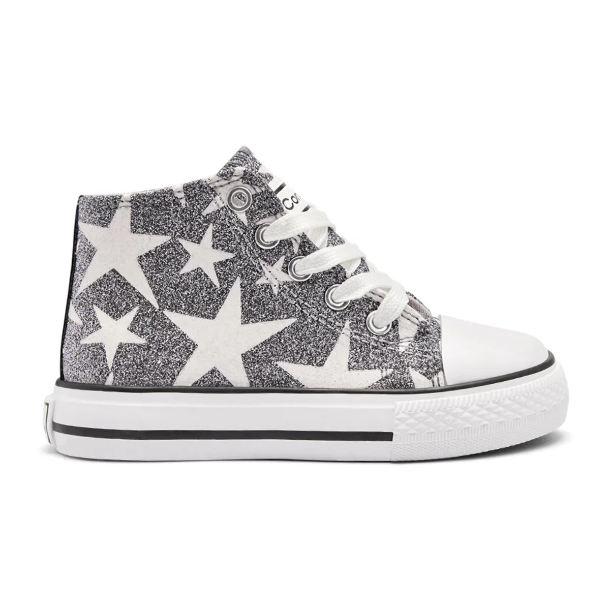 Sneakers alte da bambina color scuro con cerniera interna