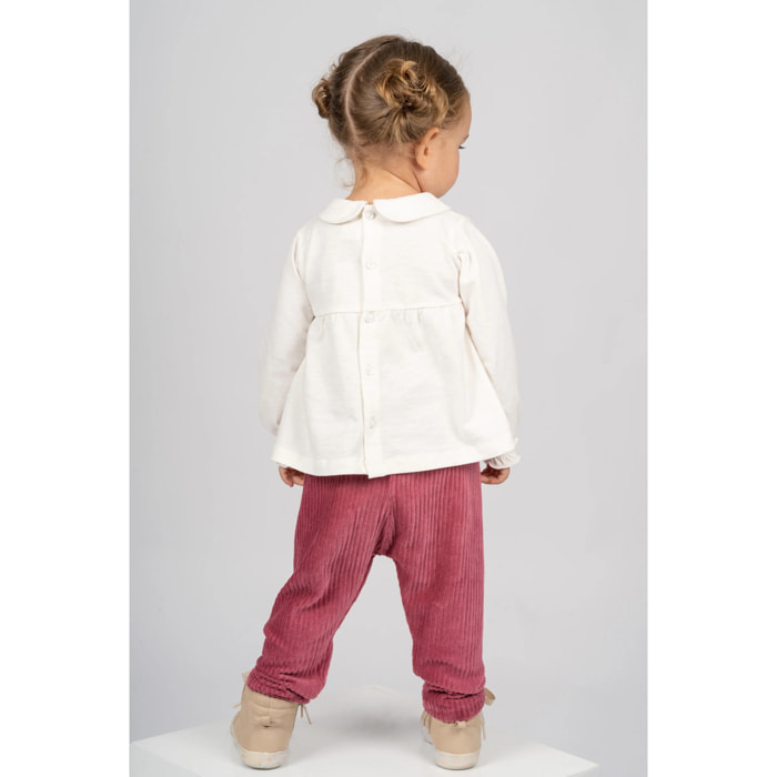 Pantaloni Da Bambino In Velluto A Coste Rosa