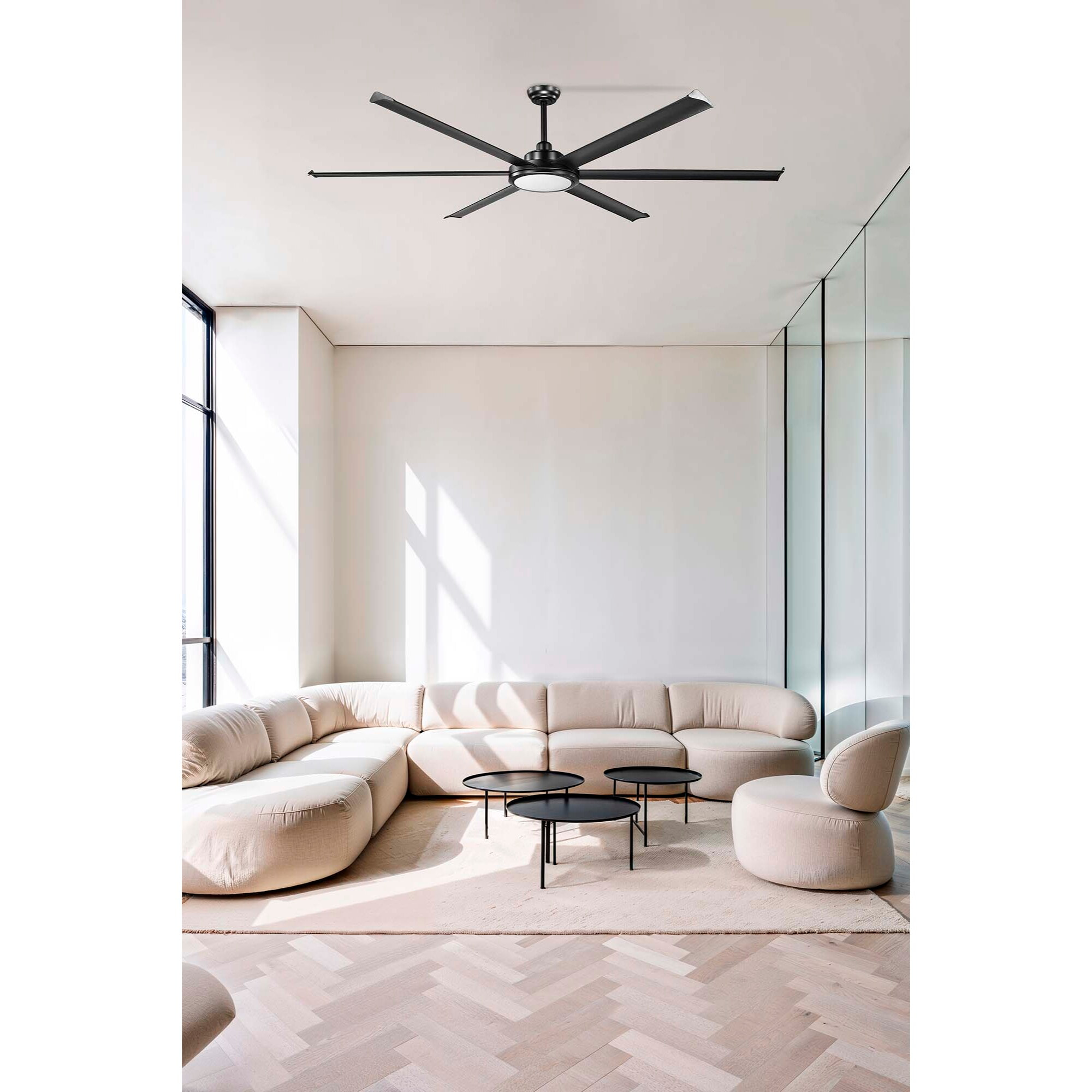 ROTTERDAM 30 XXL LED Ventilador de techo negro