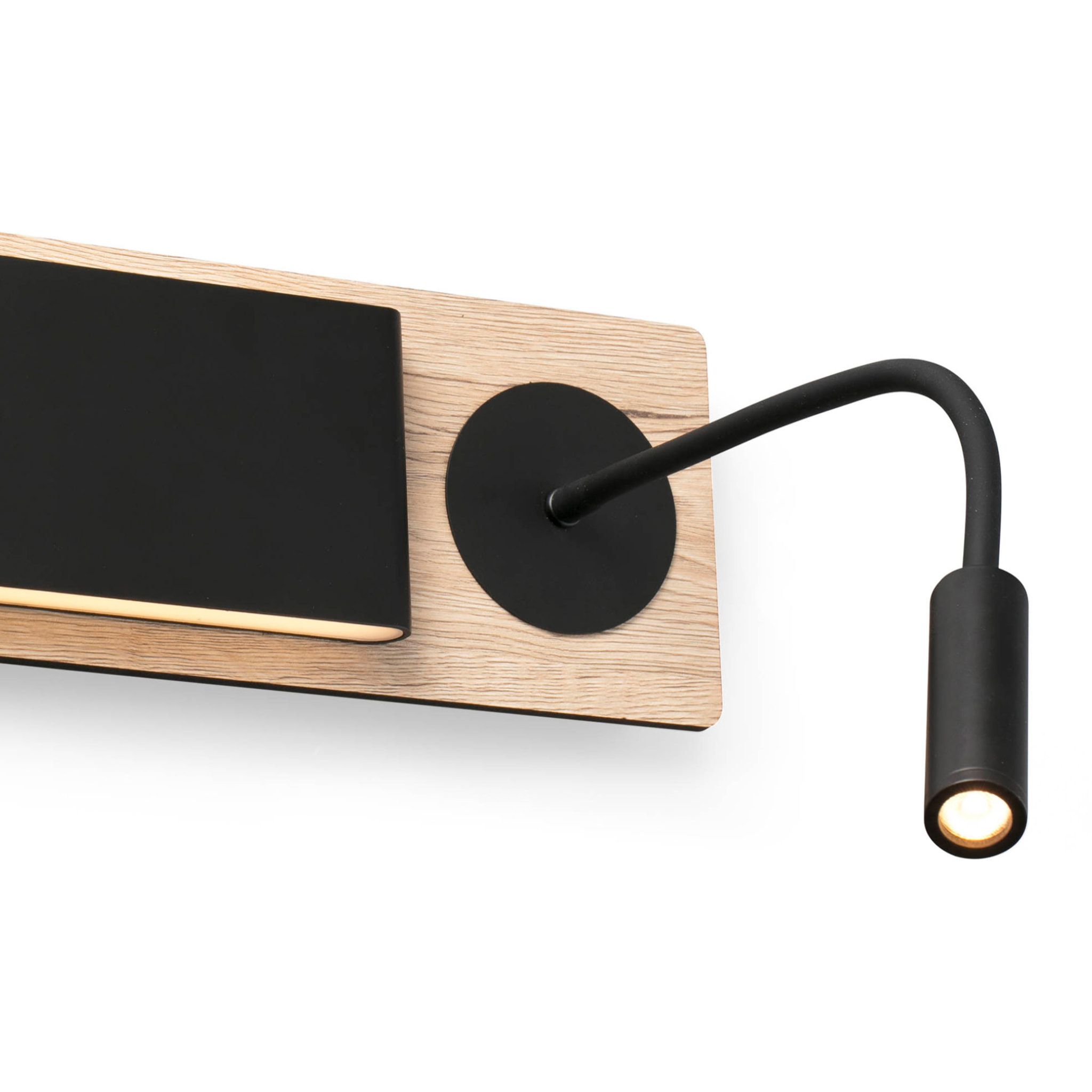 MOOD RCT Aplique negro y madera con lector