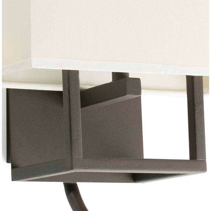 VESPER Lampe applique brun et beige avec lecteur LED