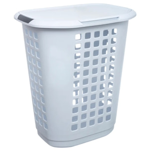 Panier à linge plastique 63L Blanc Hugger