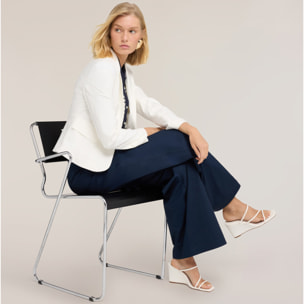 Motivi - Blazer sartoriale in misto cotone - Bianco