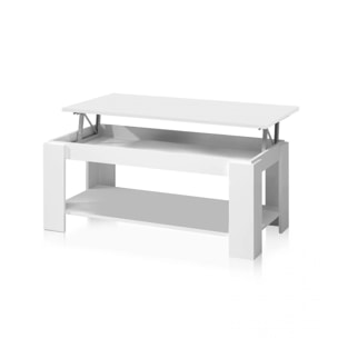 Mesa de centro elevable Lya Blanco Artik (Blanco Mate)