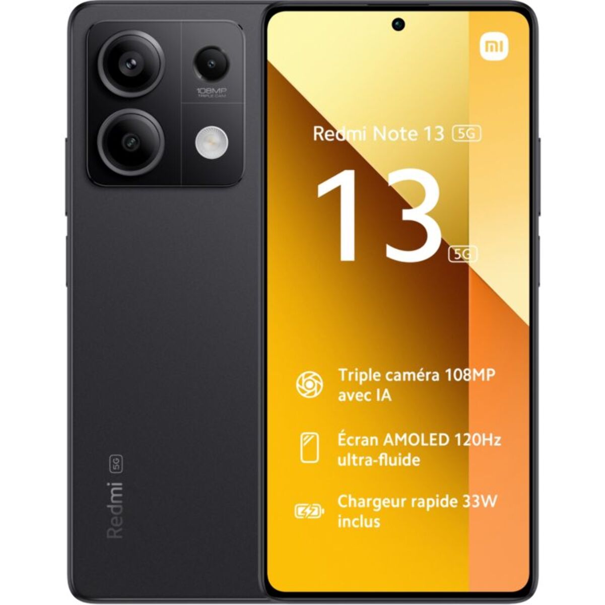 Smartphone XIAOMI Redmi Note 13 256Go Noir 5G