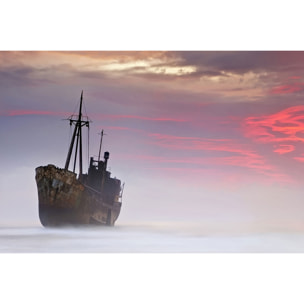 Tableau Bateau naufrage fantôme Tableau alu Dibond