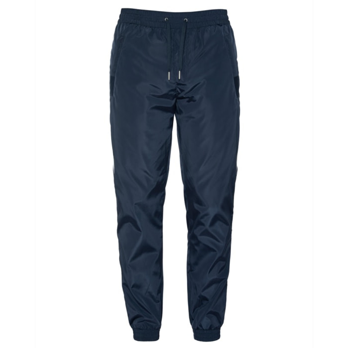 TRTEAMS70 TRACKSUIT PANTS WITH  CONTRASTED PIPINGS & SCHOTT NYC EMBROIDERY ABOVE RIGHT BACK POCKET 100% POLYESTER Blu