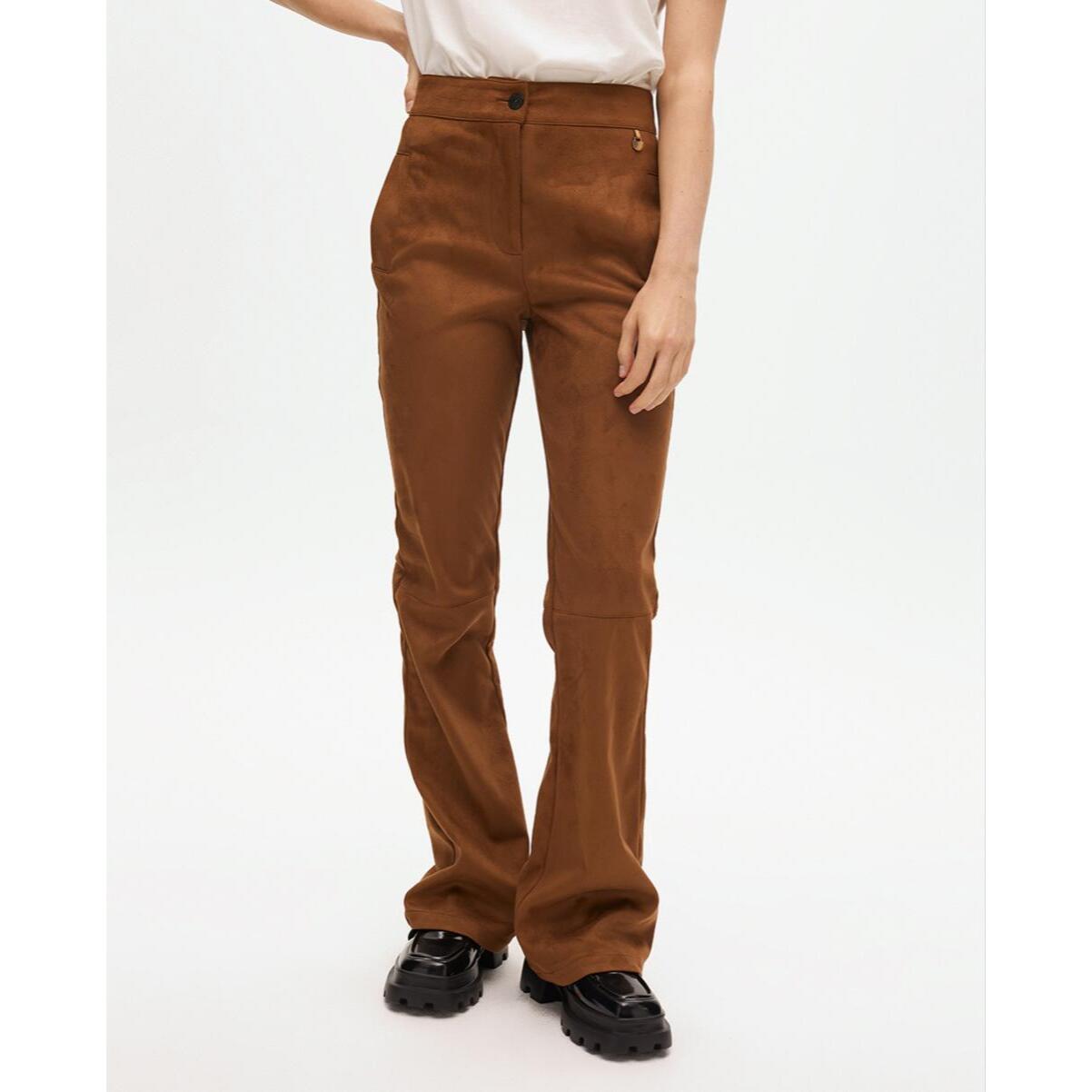 Pantaloni a Zampa in Antelina