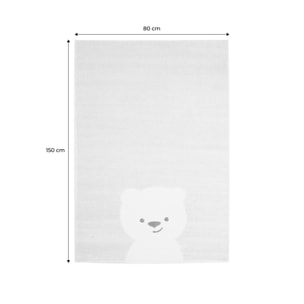 Tapis intérieur enfant beige crème petit ourson ELLIOT