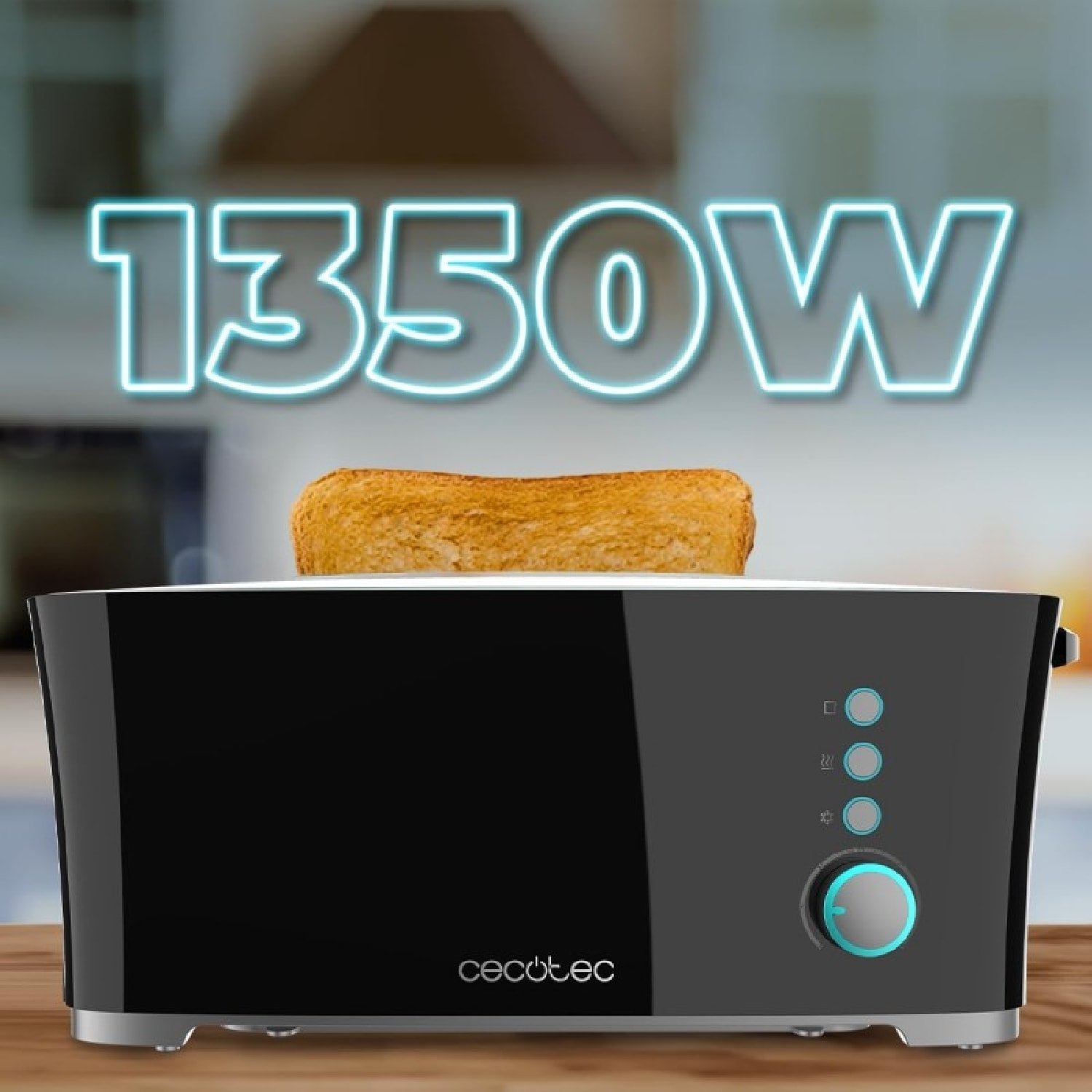 Cecotec Tostador Toast&Taste Extra Double B 1350W de Potencia Doble Ranura larga