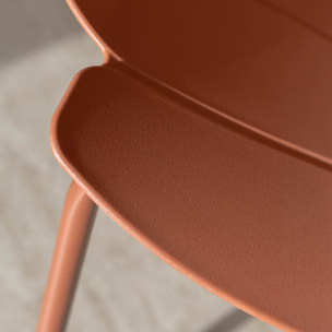 Salon de jardin en polypropylène brique 4 places MONTAUK