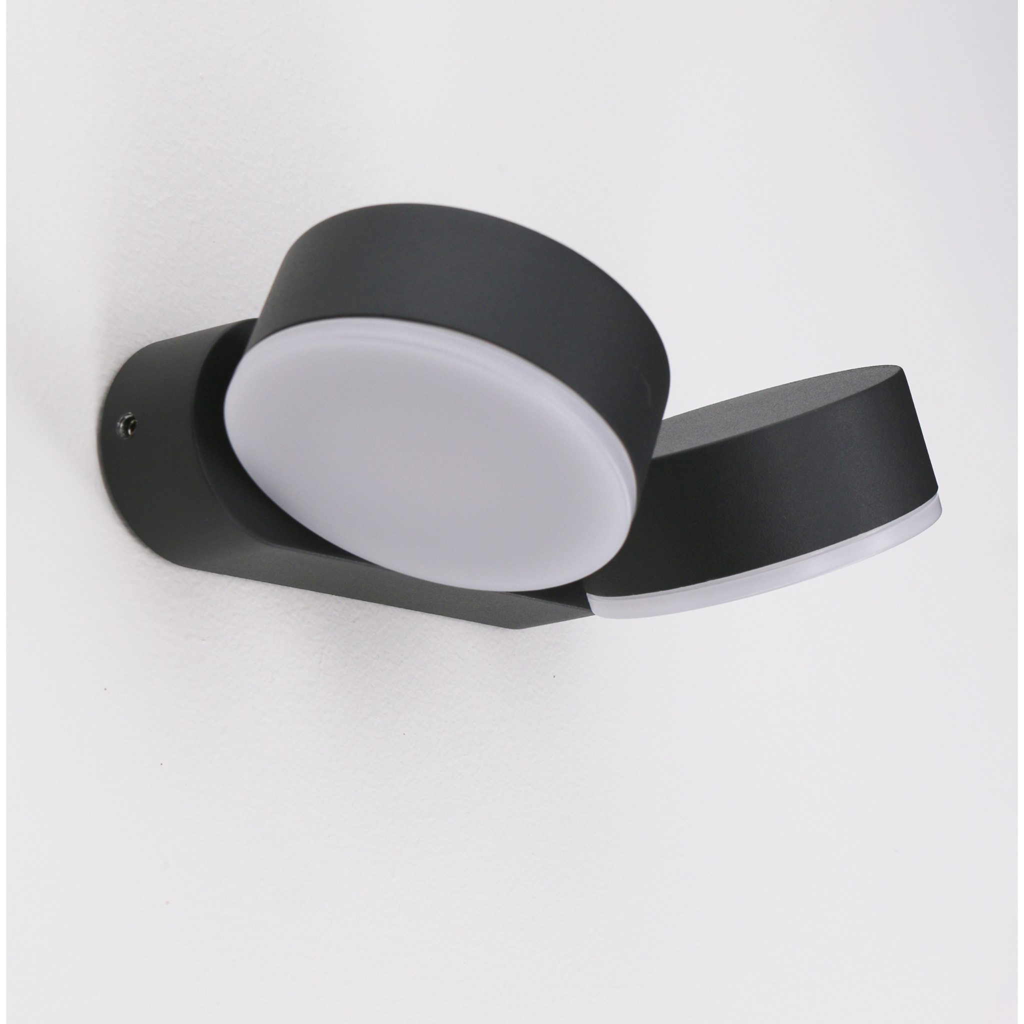 Forlight Aplique LED Pale 21W IP54 Blanco Neutro 4000K, Regulable ON-OFF, Acabado Gris Urbano