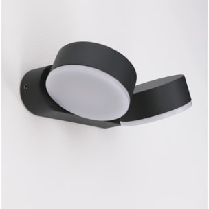 Forlight Aplique LED Pale 21W IP54 Blanco Neutro 4000K, Regulable ON-OFF, Acabado Gris Urbano