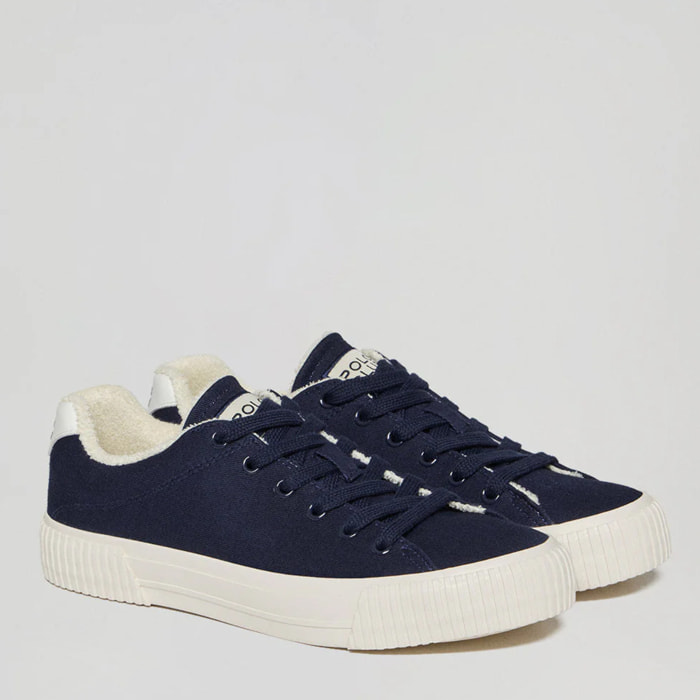 Sneaker Habana in tela blu marino da donna con dettagli Polo Club