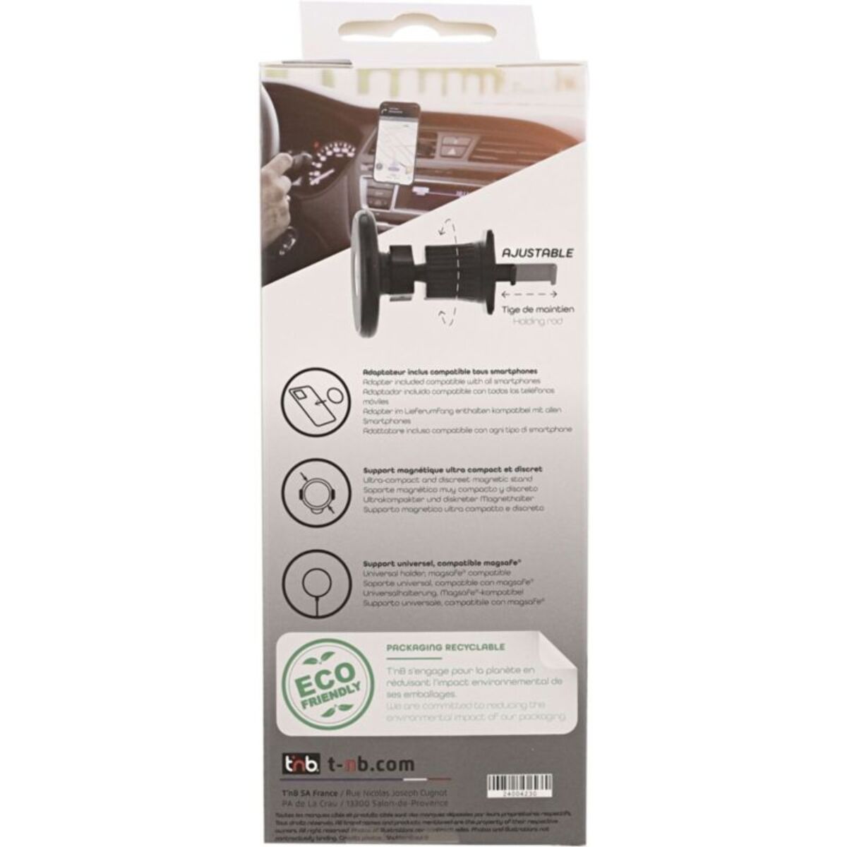 Support smartphone TNB Magsafe pour grille d'aération noir