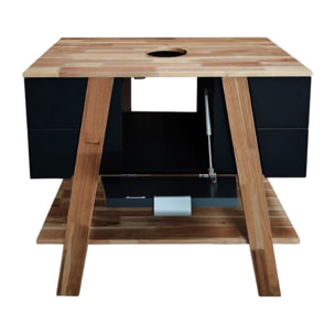 Meuble de salle de bain sous lavabo Naturel Home 80x73x46 cm, noir  (HOMEUMDC)