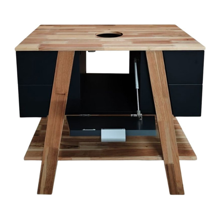 Meuble de salle de bain sous lavabo Naturel Home 80x73x46 cm, noir  (HOMEUMDC)